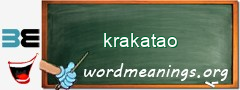 WordMeaning blackboard for krakatao